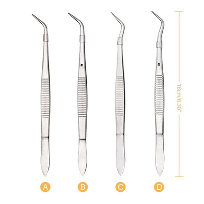 16 cm zakrzywione pincety Dentystyczna dezynfekcja wysokociśnieniowa ze stali nierdzewnej